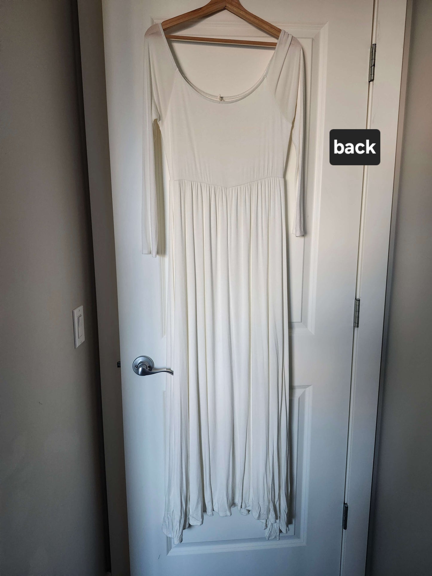 Pink Blush maternity dress, Maxi, Ivory, Large, EUC, Maternity L (12-14)