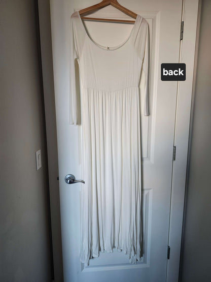 Pink Blush maternity dress, Maxi, Ivory, Large, EUC, Maternity L (12-14)