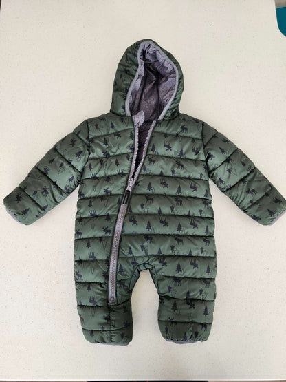 Canadiana snowsuit, grey and green reversible, NWOT, Kids 3 Month (0-3M)