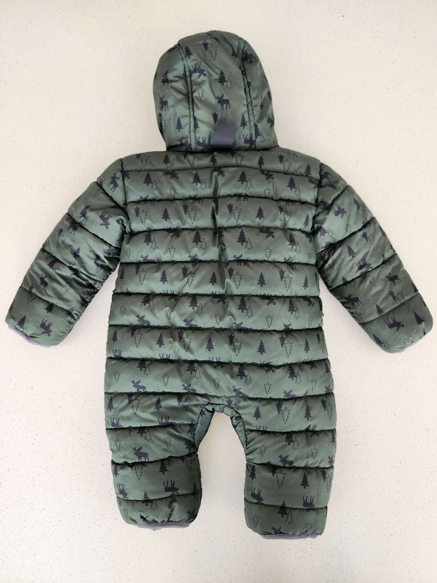 Canadiana snowsuit, grey and green reversible, NWOT, Kids 3 Month (0-3M)