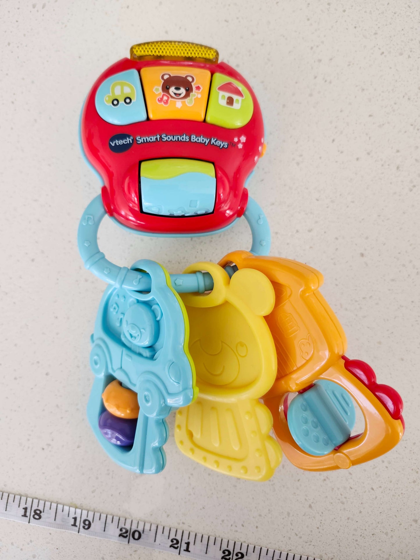 Infant toy bundle, mirror, rattle, book, keys