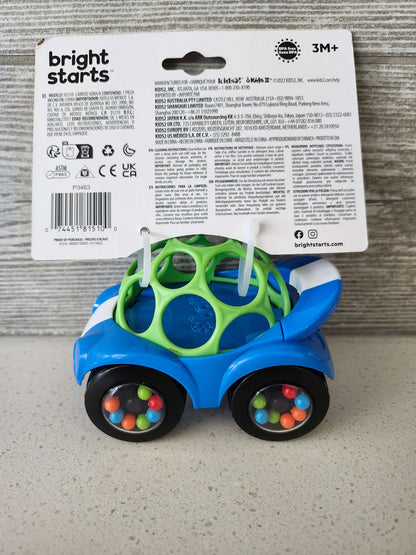 Bright Starts Oball Rattle & Roll Car, NWT