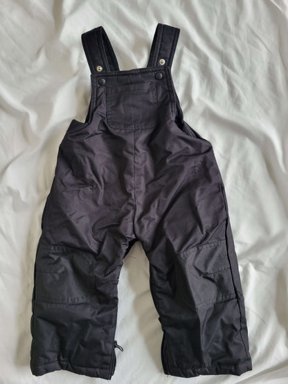 12-18 Month Snow Pants black with zipper legs, Kids 18 Month (12-18M)