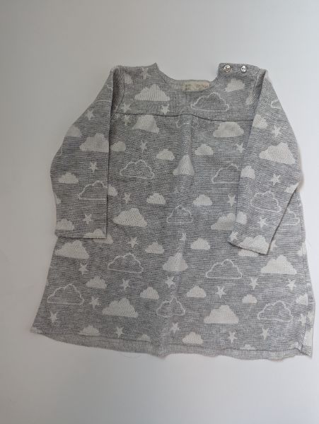 Zara grey cloud dress 9-12 months , Kids 12 Month (9-12M)