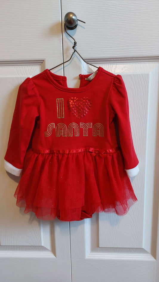 I love Santa dress, size 12-18 months, Kids 18 Month (12-18M)