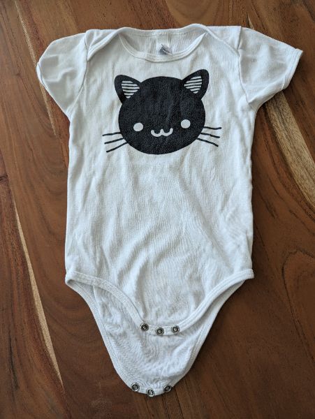 Whistle and flute cat onesie 12-18 months , Kids 18 Month (12-18M)