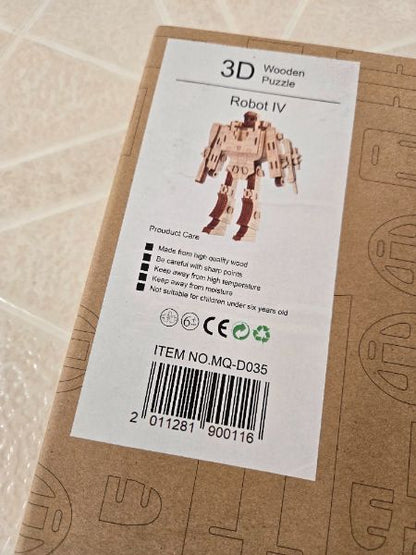 3D Wooden Puzzle - Robot (brand new in box)