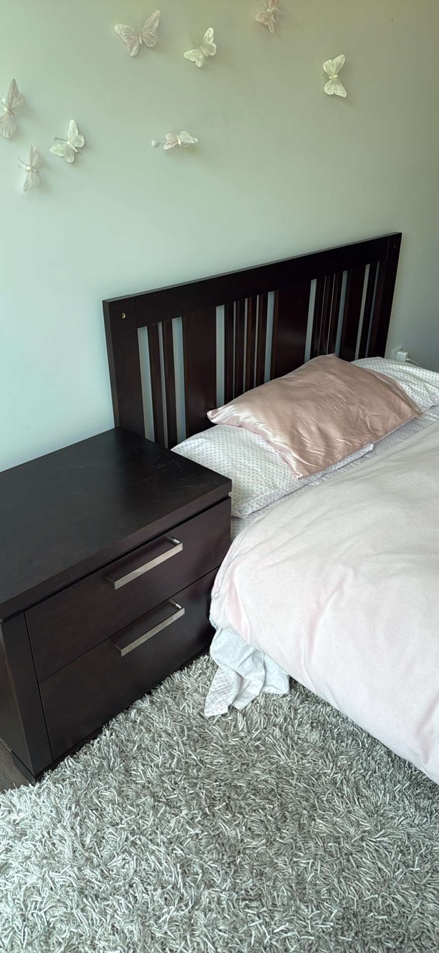 Furniture Bedroom Set - Double Bed frame, Dresser with Shelves. Night Stand