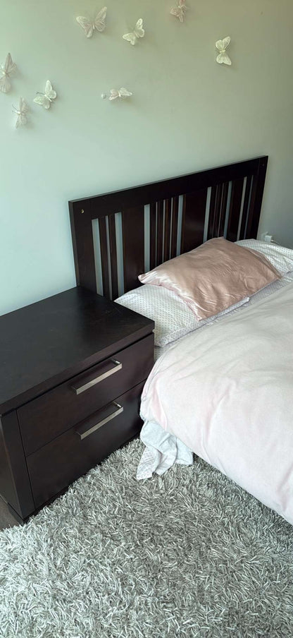 Furniture Bedroom Set - Double Bed frame, Dresser with Shelves. Night Stand