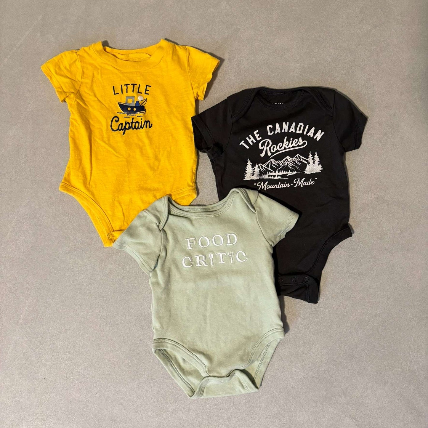 3 x 3-6 mth TShirts with Sayings (2 are NWOT), Kids 6 Month (3-6M)