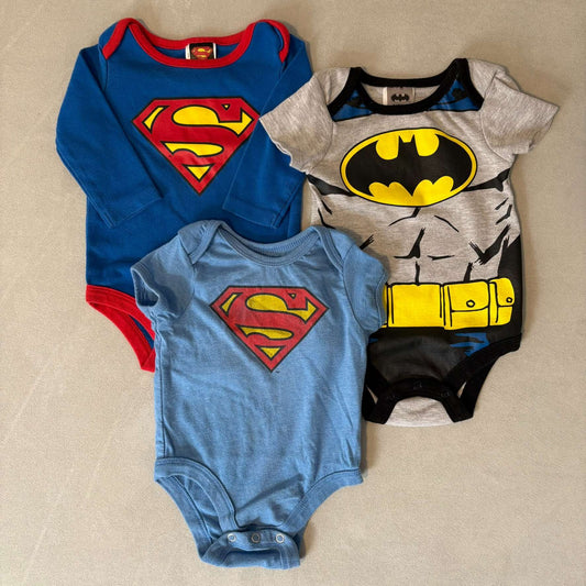 3 x 3-6 mth Hero Shirts, Kids 6 Month (3-6M)