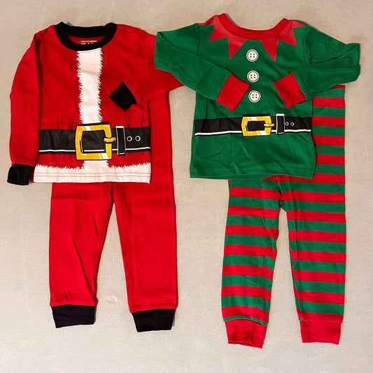 2 x 12mth Santa & Elf Outfits, Kids 12 Month (9-12M)