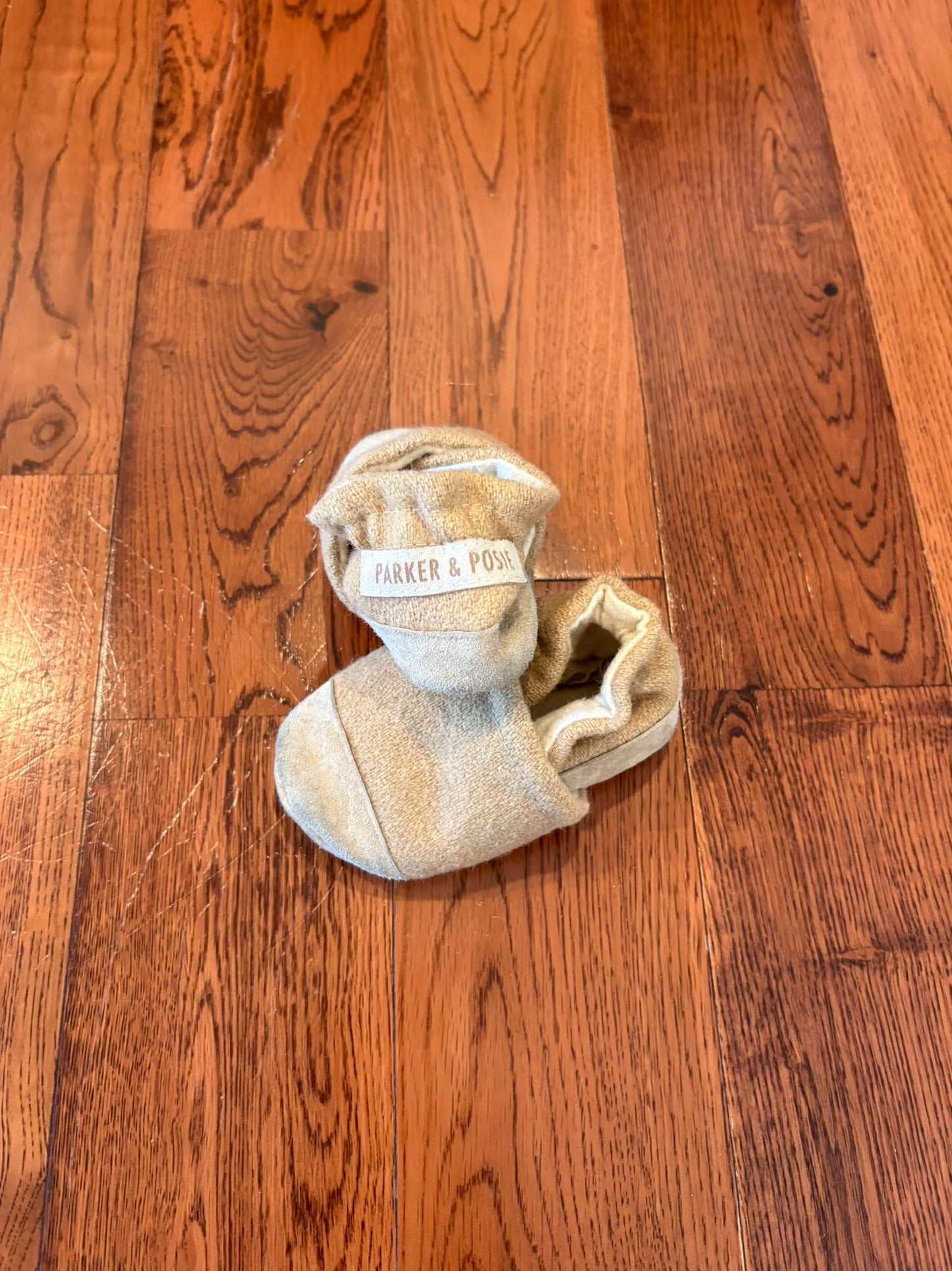 0-6 mth Tan Parker & Posie Soft Shoes, Shoes 2 (Baby: 0-12 mth)