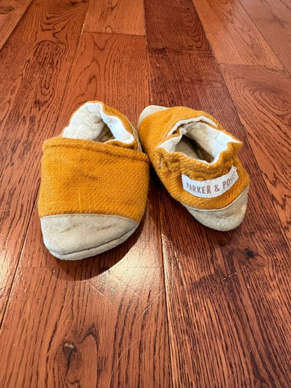 6-12 mth Orange Parker & Posie Soft Shoes, Shoes 4 (Baby: 0-12 mth)