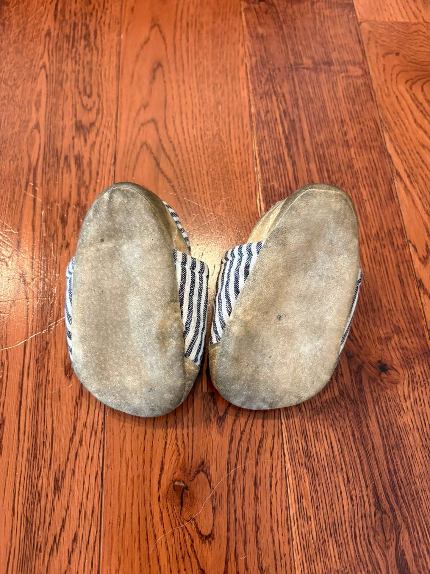 0-6 mth Blue Stripe Parker & Posie Soft Shoes, Shoes 2 (Baby: 0-12 mth)
