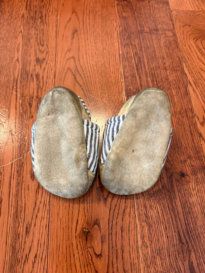 0-6 mth Blue Stripe Parker & Posie Soft Shoes, Shoes 2 (Baby: 0-12 mth)