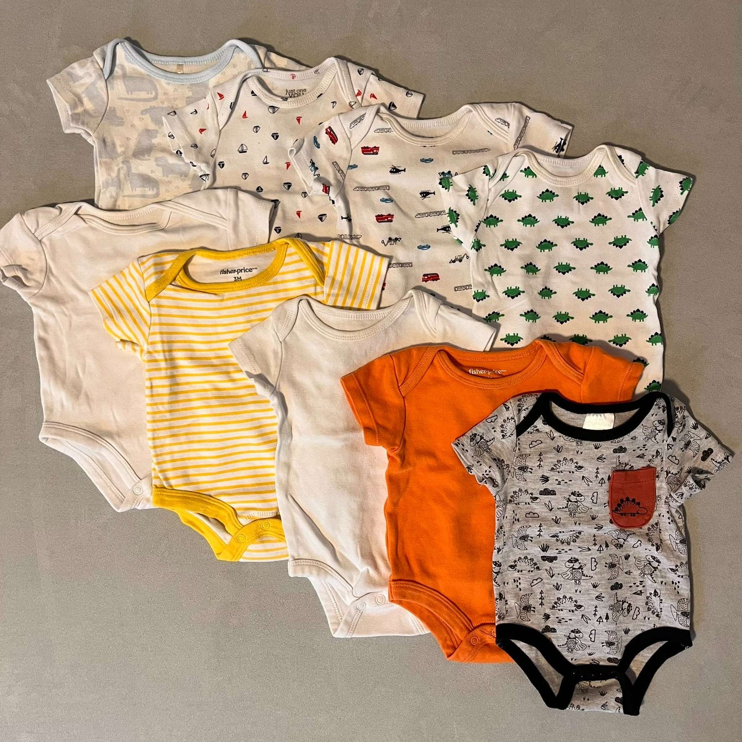 9 x 3mth TShirts, Kids 3 Month (0-3M)