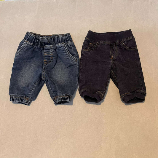 2 x 3mth Jeans, Kids 3 Month (0-3M)
