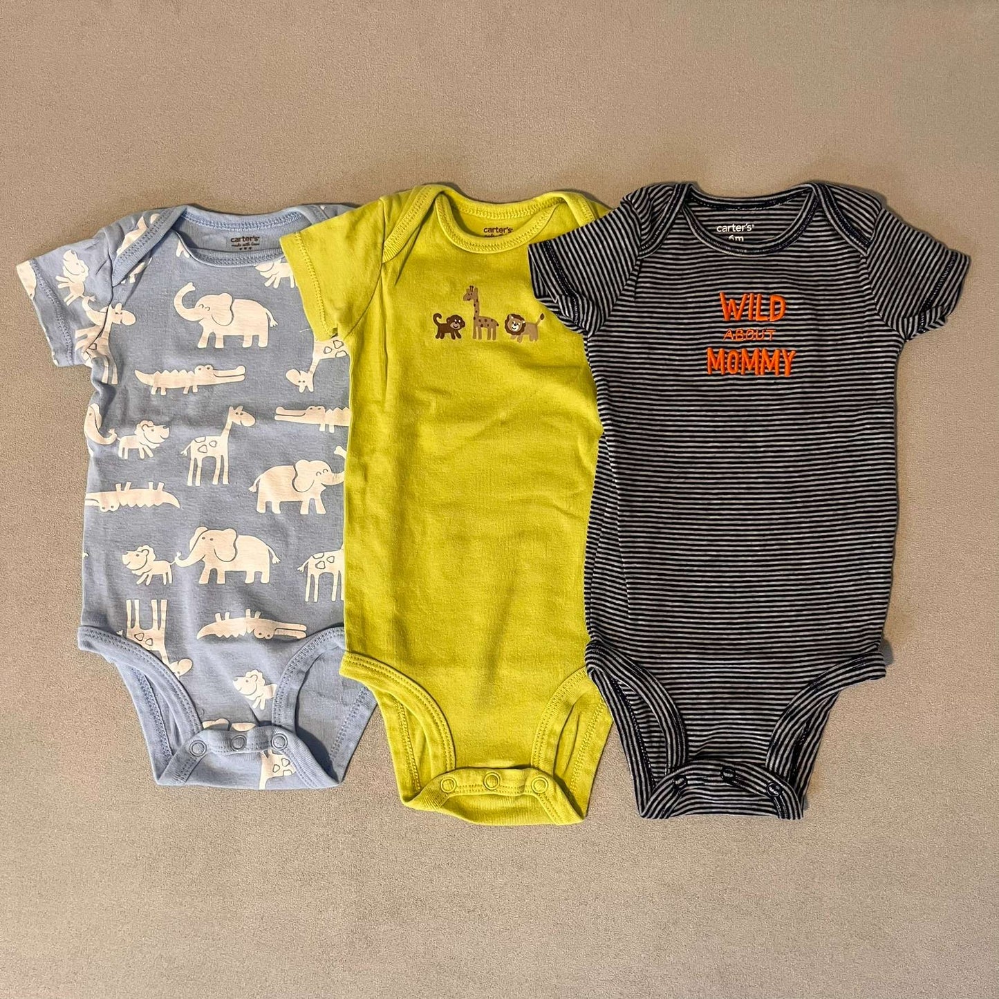 3 x 6mth TShirts, Kids 6 Month (3-6M)