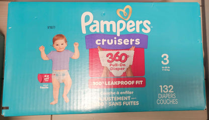 Pampers Cruisers 360 Diapers Size 3, 132 Count