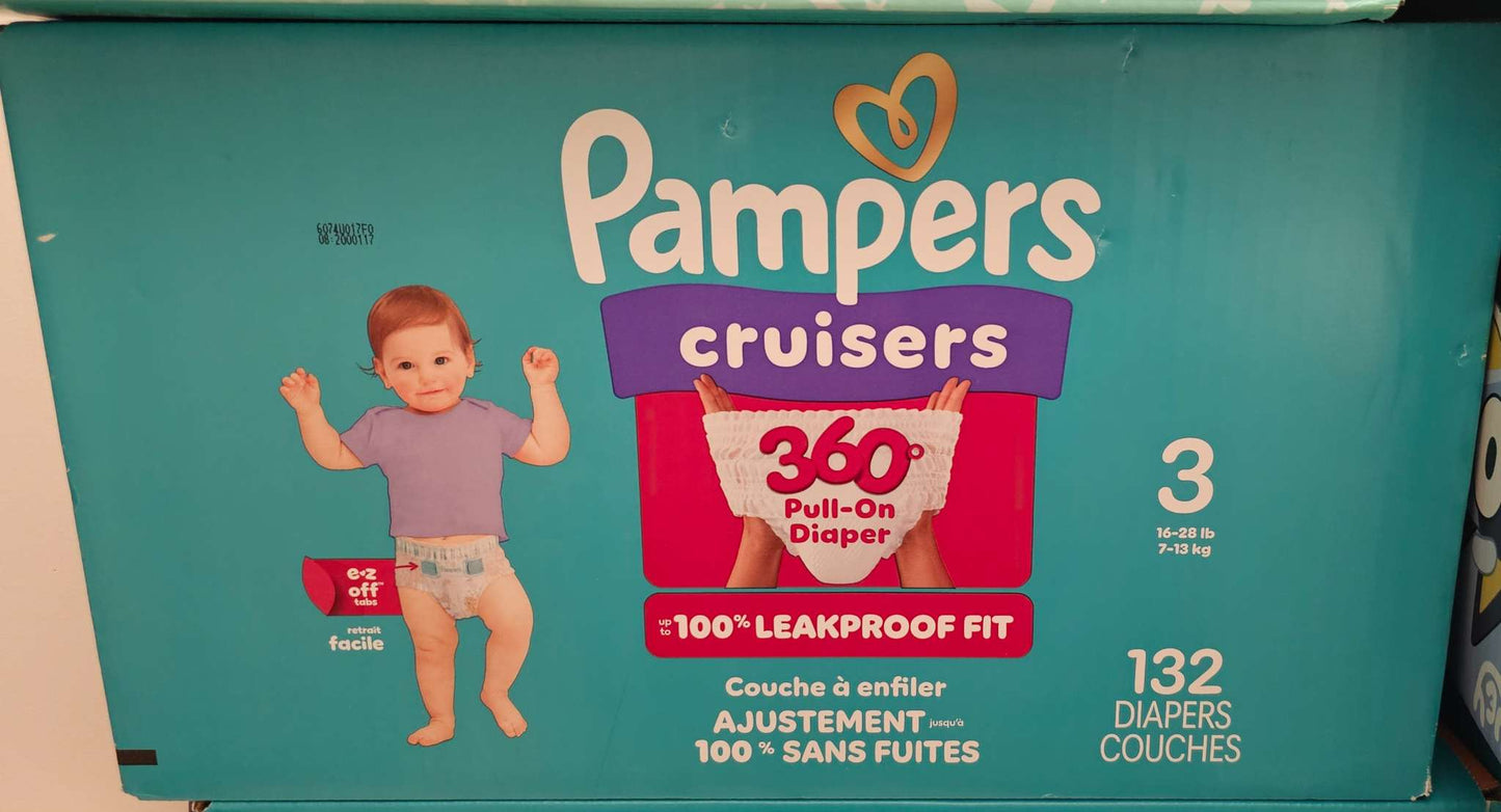 Pampers Cruisers 360 Diapers Size 3, 132 Count