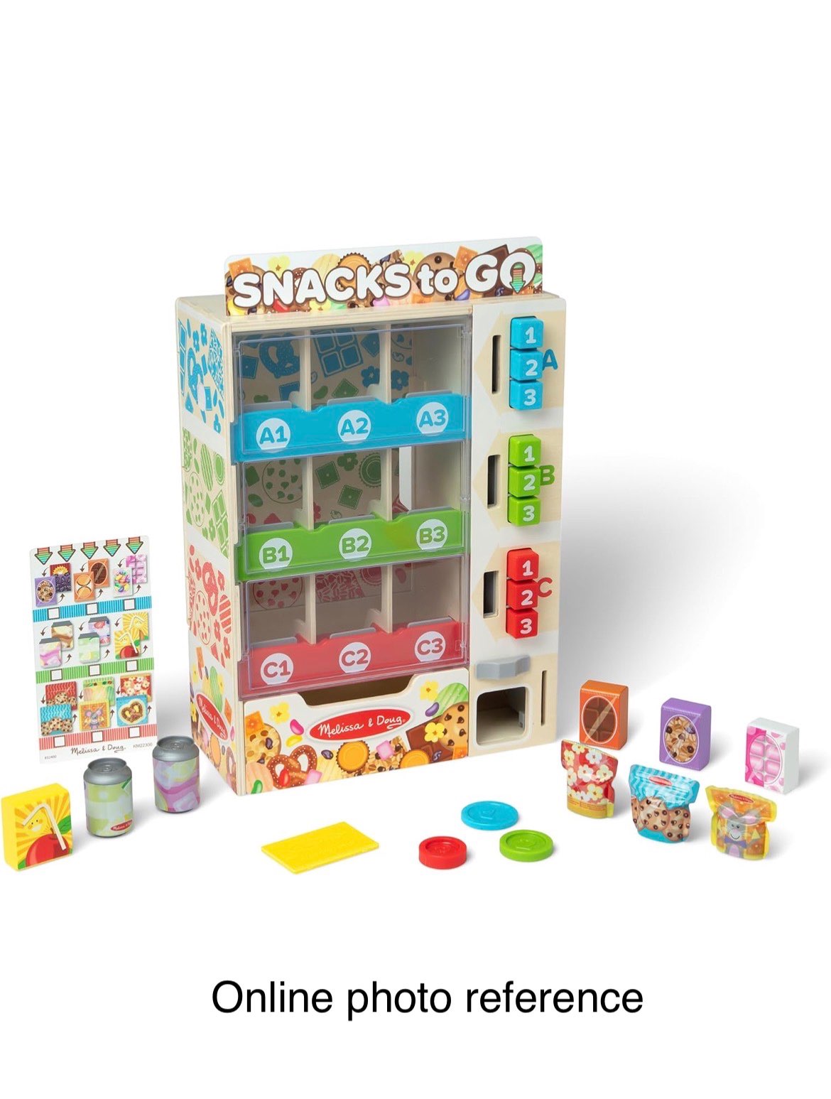 Melissa & Doug Sort, Stock, Select Wooden Vending Machine Play Set, Retails $100+