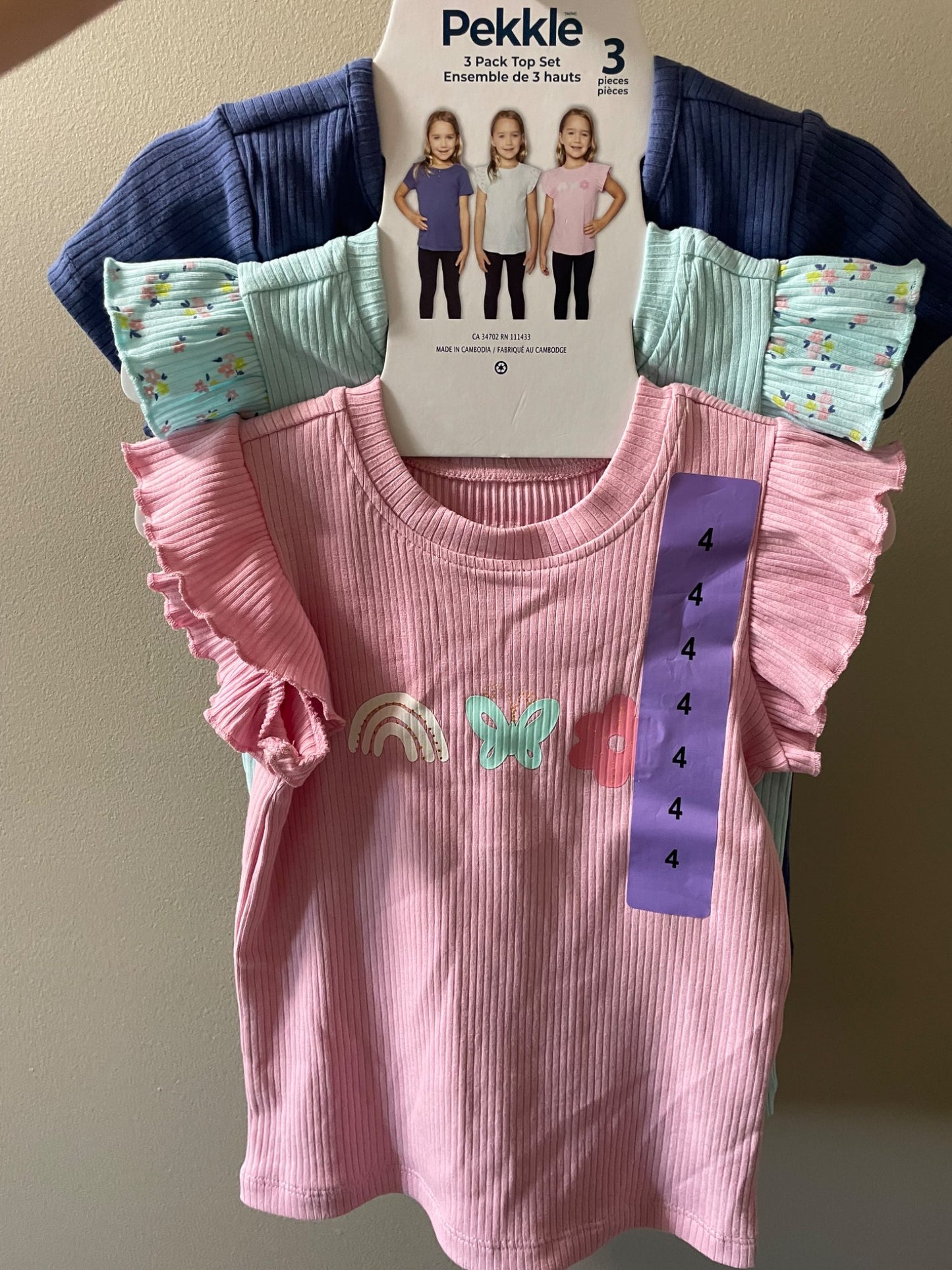 3 x 4T Girl Tops, Kids 4/4T