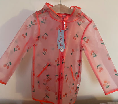 Cat & Jack, Raincoat, Cherry Print, Size 3T, New with Tag, Retails $28, Kids 3T