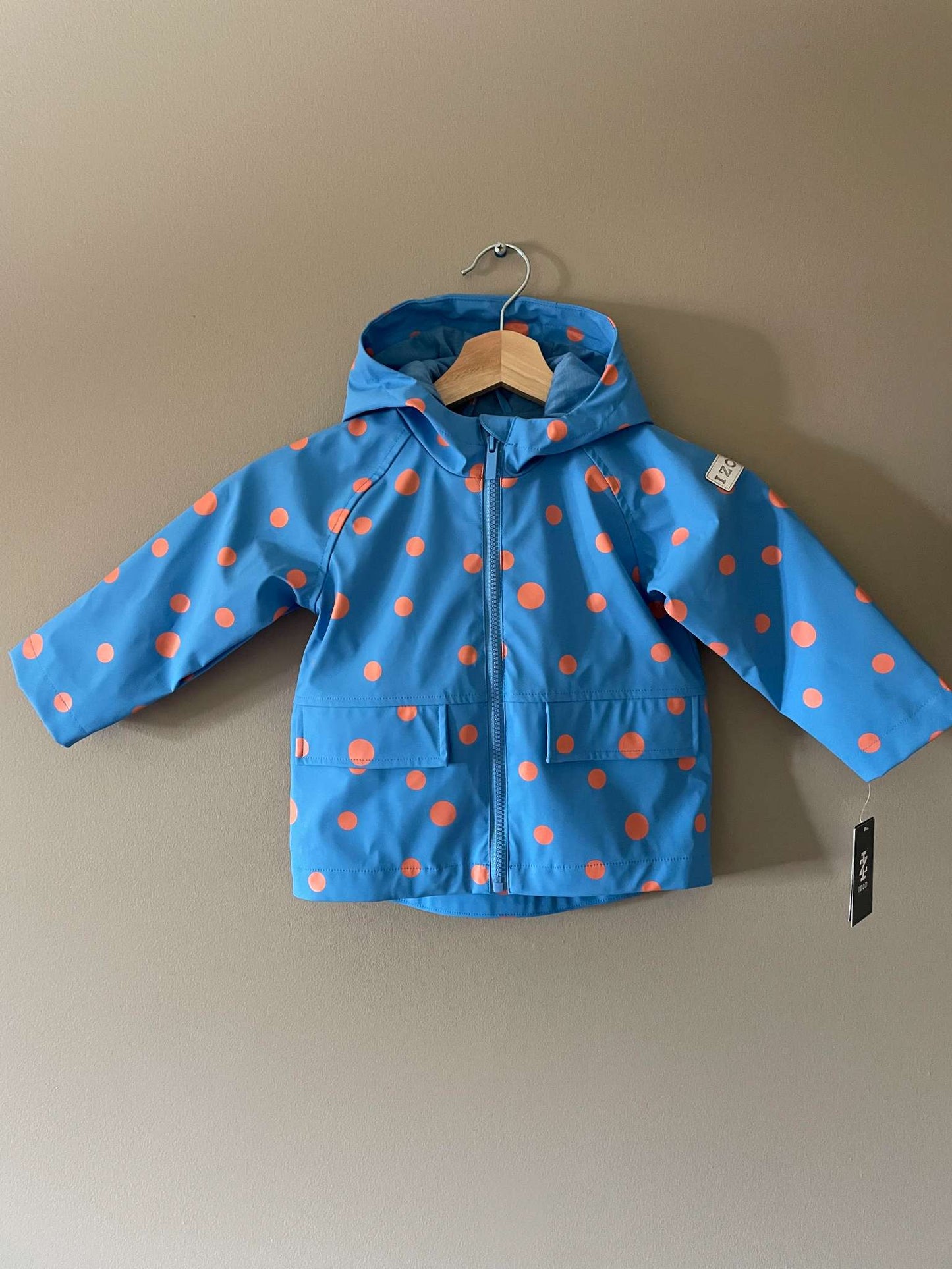 Waterproof Raincoat Polka Dot , Kids 2T
