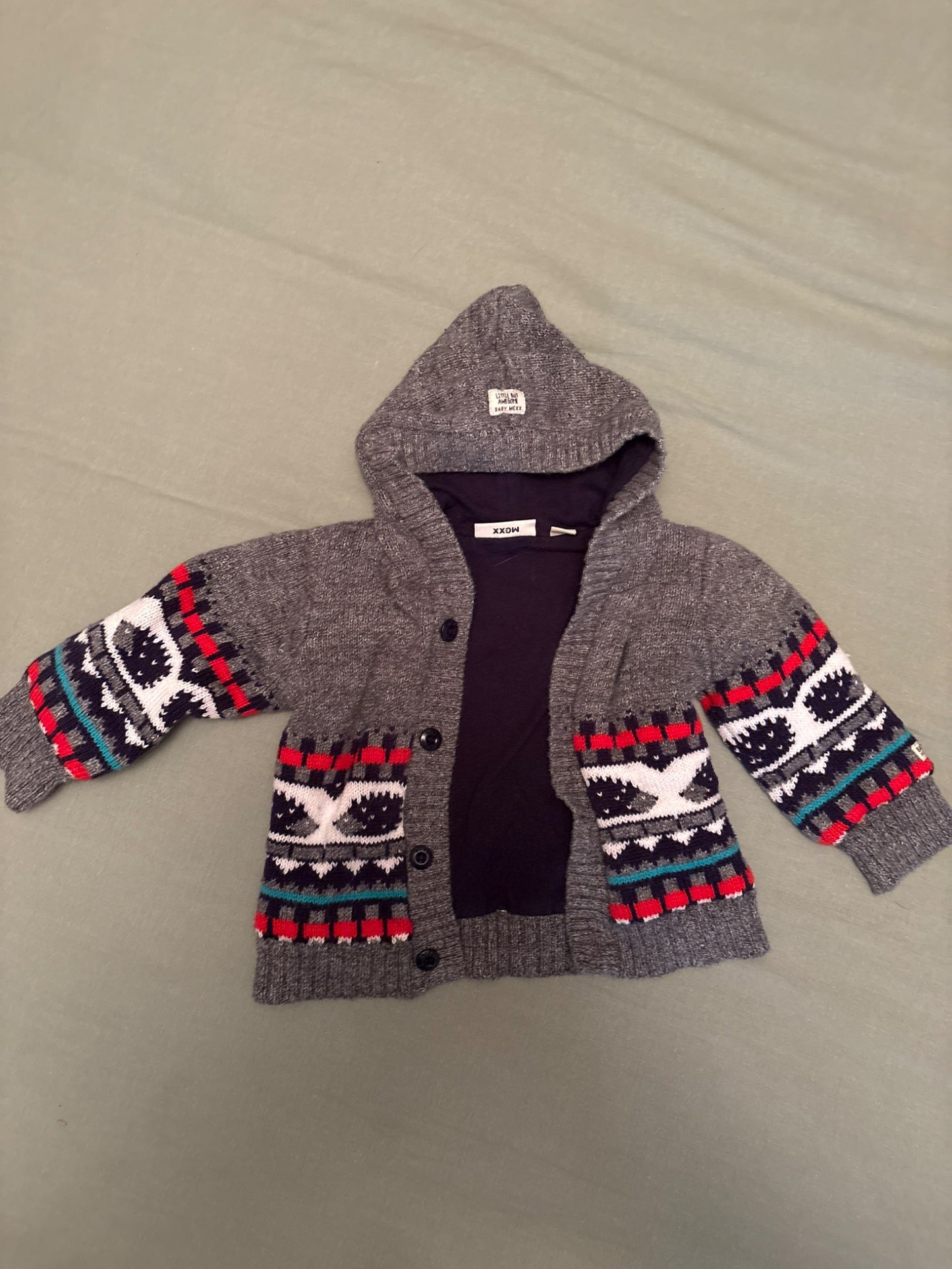 Baby boy hedgehog sweater, Kids 6 Month (3-6M)