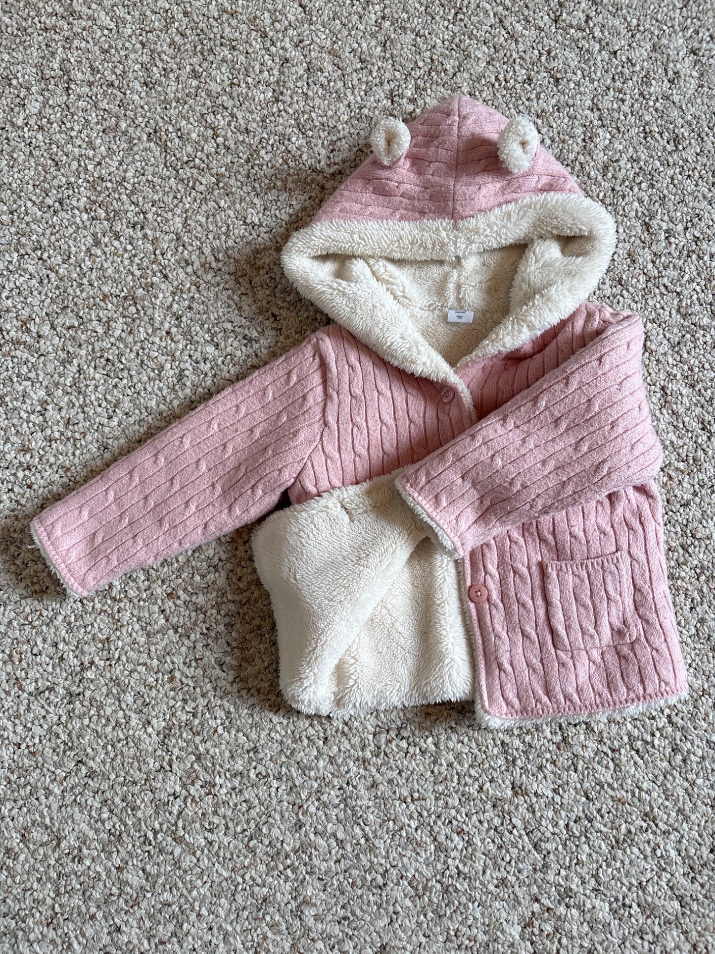 Bear ear, button up sweater, Kids 24 Month (18-24M)