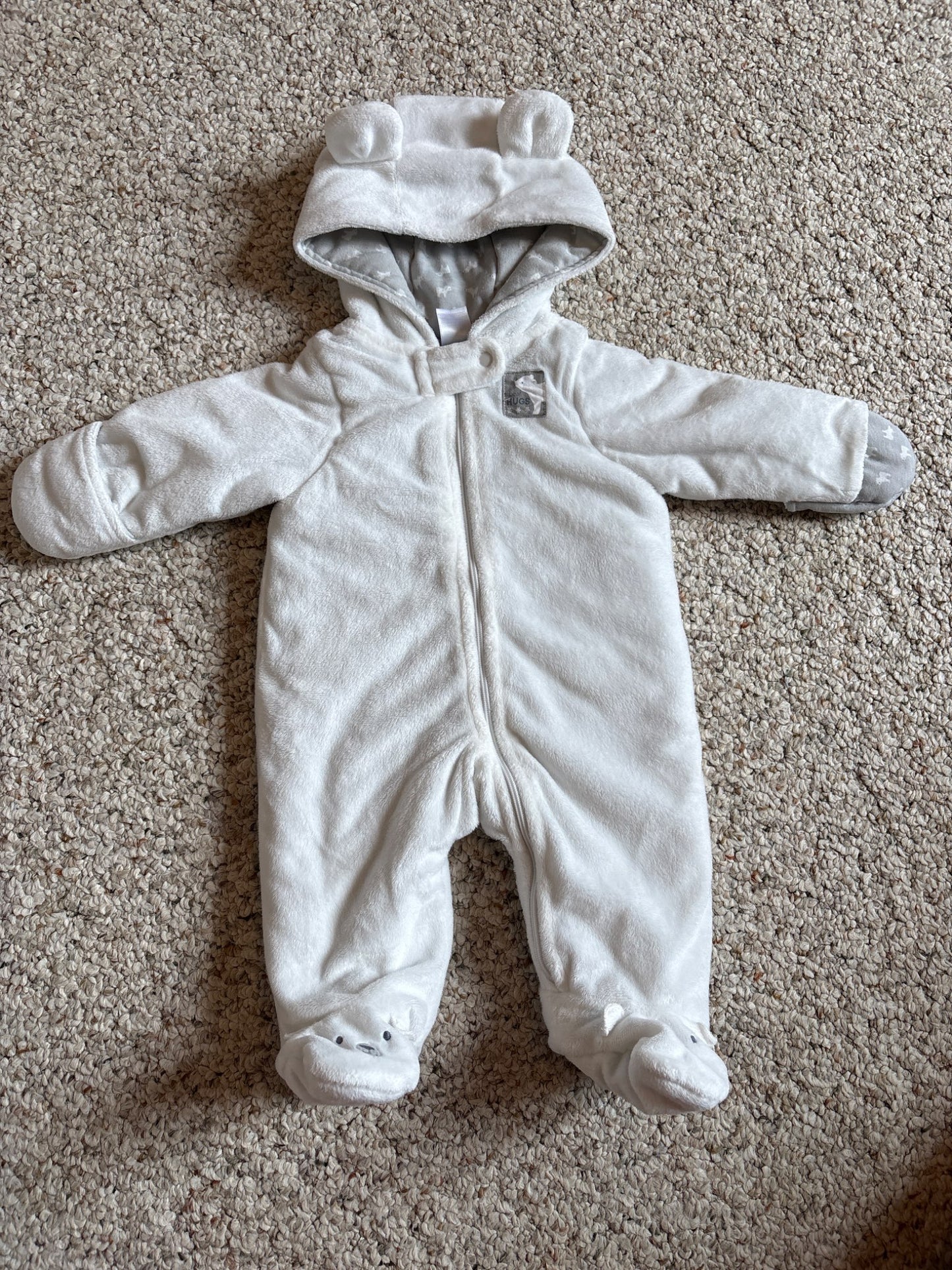 Bear ear baby winter suit, Kids 3 Month (0-3M)