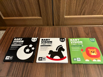 High Contrast Baby Flash Cards, 80 PCs 160 Page Black White Colorful Visual Stimulation Learning Activity Card for Babies Ages 0-3-6-9