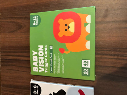 High Contrast Baby Flash Cards, 80 PCs 160 Page Black White Colorful Visual Stimulation Learning Activity Card for Babies Ages 0-3-6-9