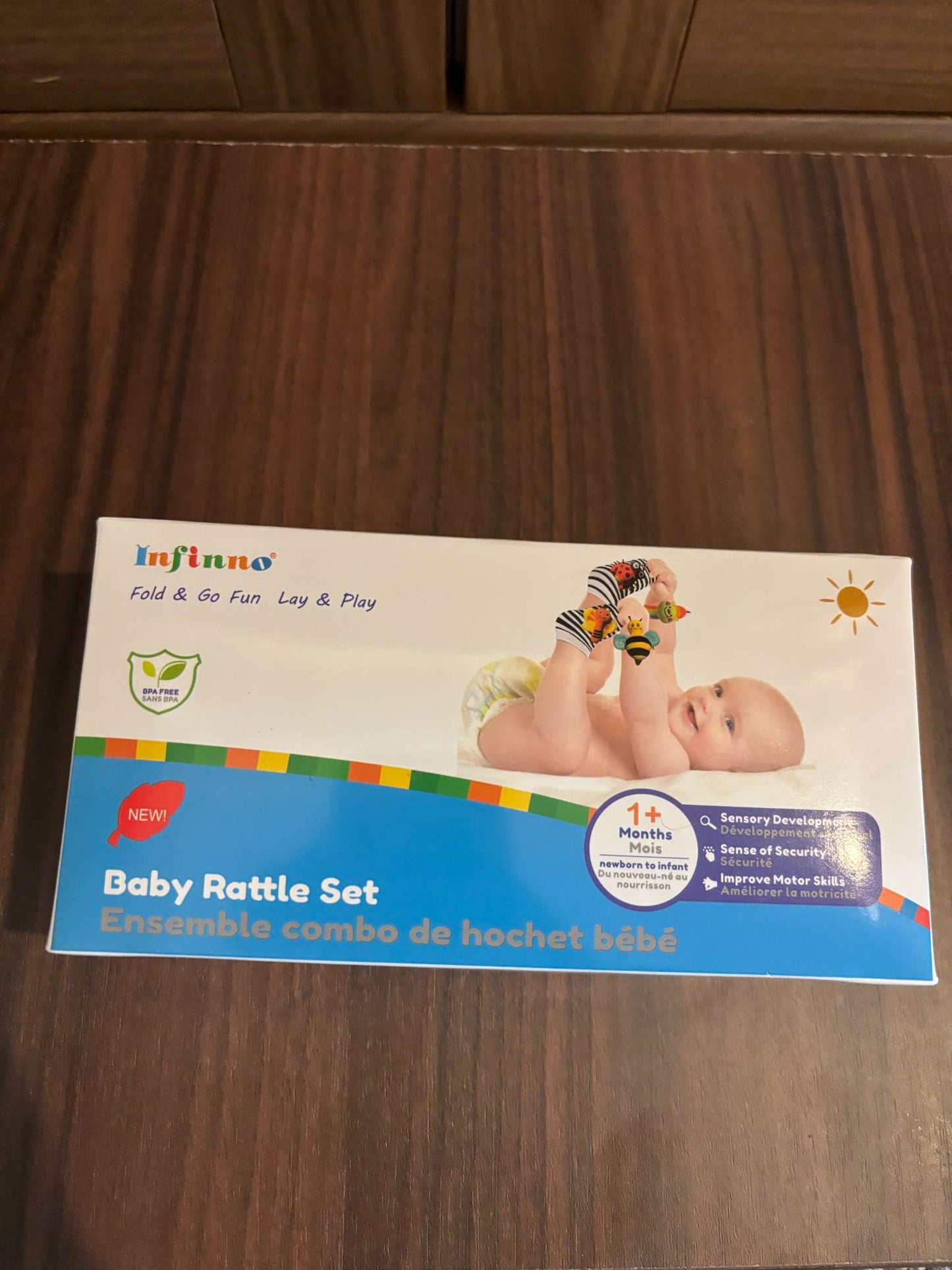 Infinno Baby Rattle Socks and Foot Finder Set for 0-12 Months |
