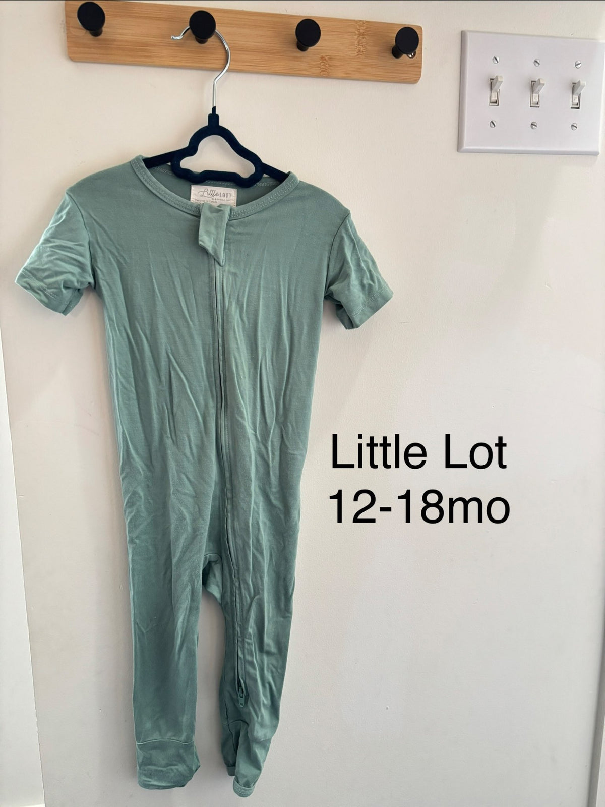 Little Lot bamboo T-shirt zipper pjs 12-18months , Kids 18 Month (12-18M)