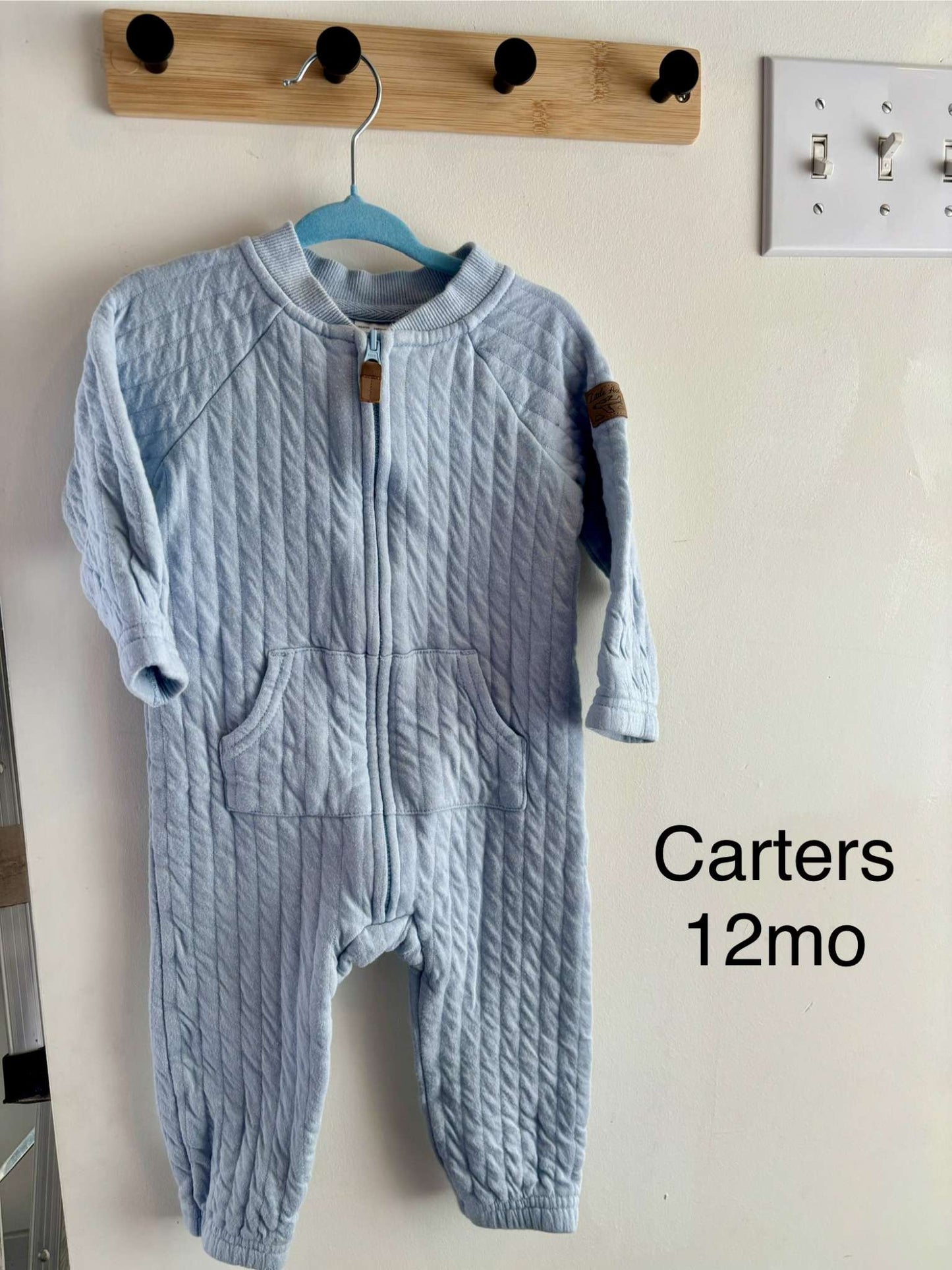 Carter's Light Blue Bunting Suit 12 months, Kids 12 Month (9-12M)