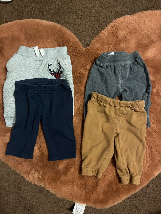 Boy Pants Bundle , 3-6 months , Kids 6 Month (3-6M)