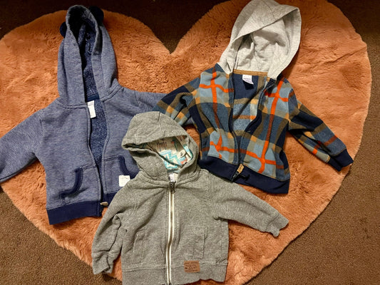 Zip up sweater bundle , 3-6 months , Kids 6 Month (3-6M)