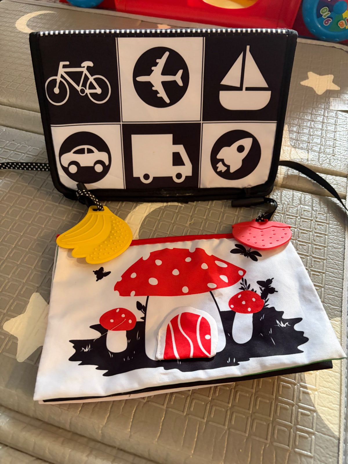 Baby Contrast book and crinkle toy
