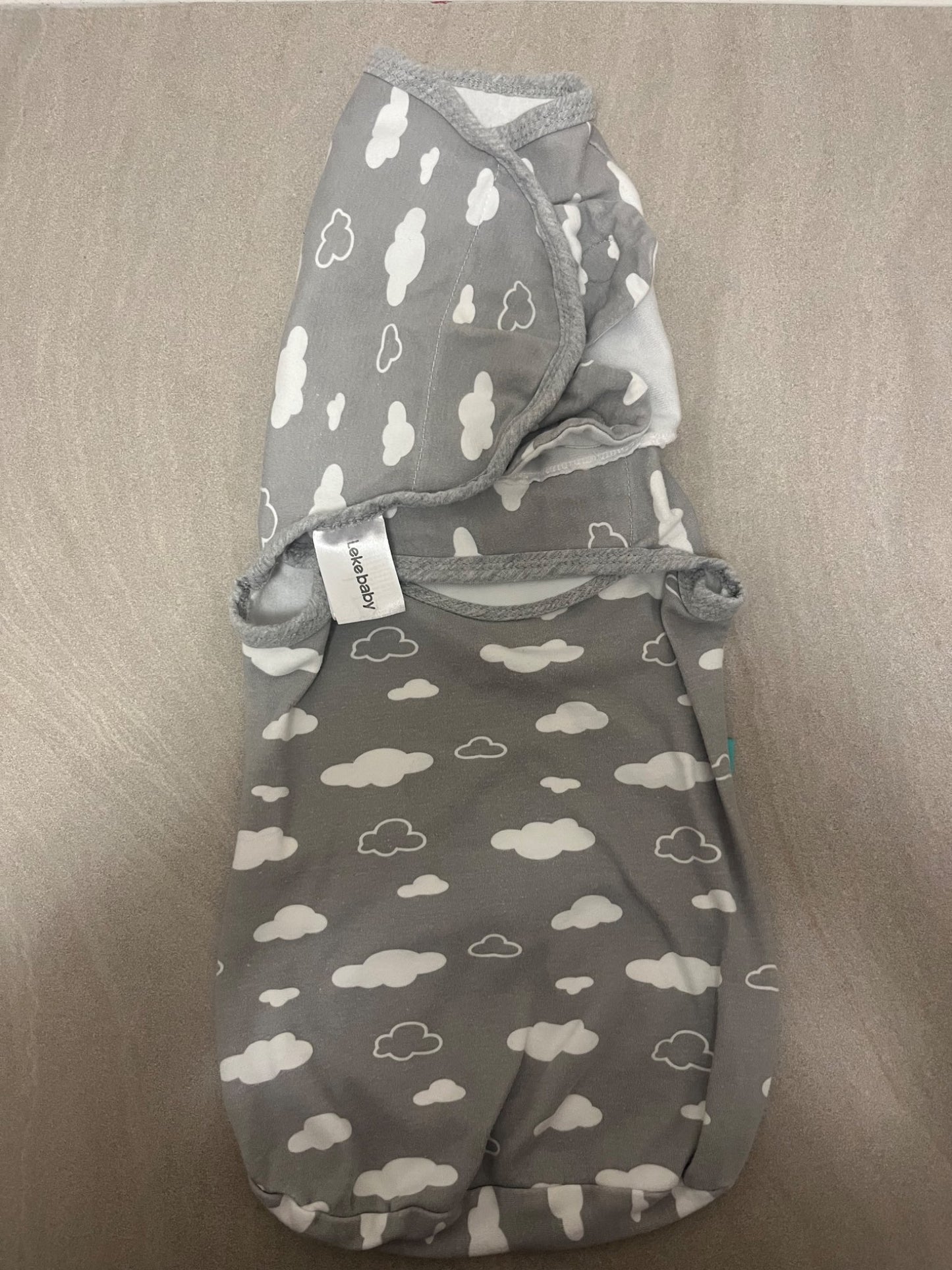Leke Baby Swaddle, 0-3 months, Grey, 0-3 Months (Newborn)