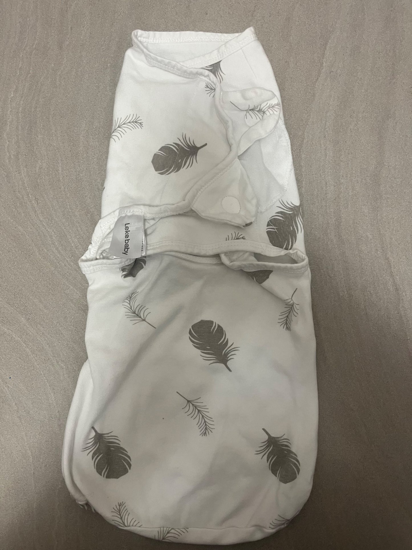 Leke Baby Swaddle, 0-3M, White, 0-3 Months (Newborn)