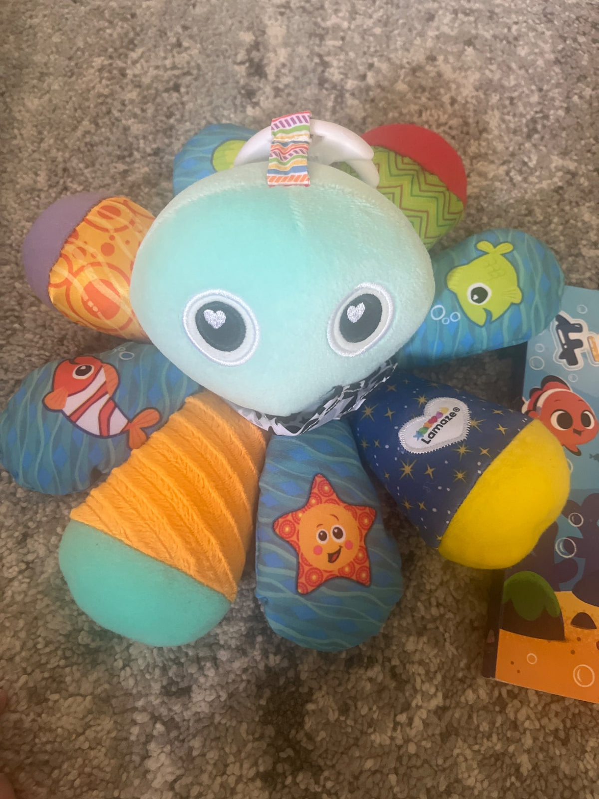 Lamaze octopus and board book