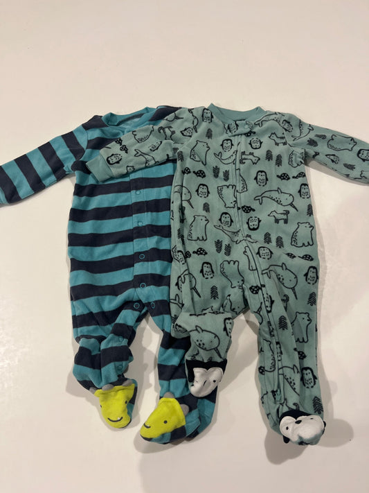 3-6 month fleece pjs , Kids 6 Month (3-6M)