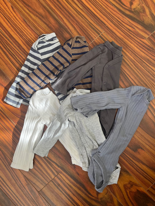 6 long sleeved onesies 12 months, Kids 12 Month (9-12M)