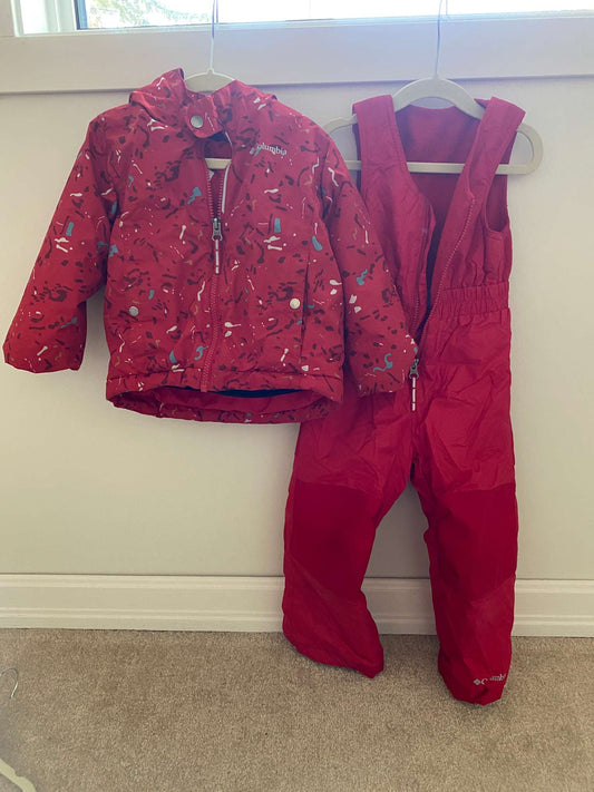 COLUMBIA full snowsuit 3T: Red Jacket and Pants - like NEW, Kids 3T