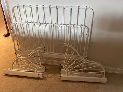 MINNEN (Ikea) Extendable bed frame with slatted bed base, white frame