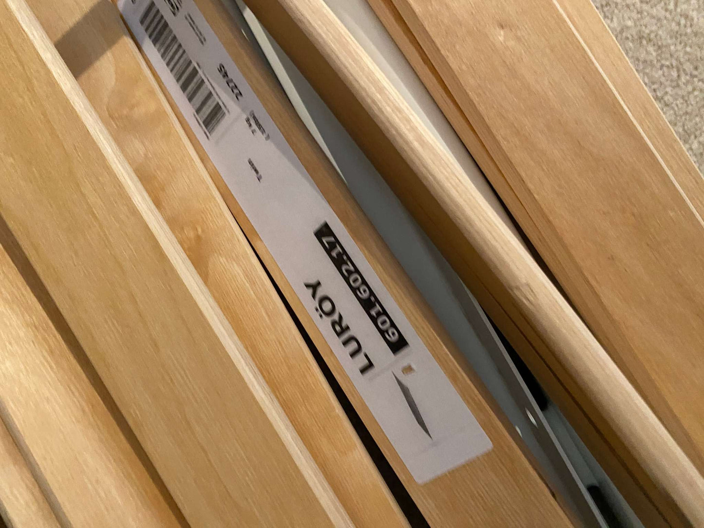 MINNEN (Ikea) Extendable bed frame with slatted bed base, white frame