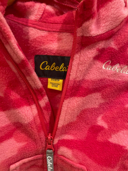 Cabela's Pink Hooded Camo Vest + Fleece Santa PJ pants, Kids 3T