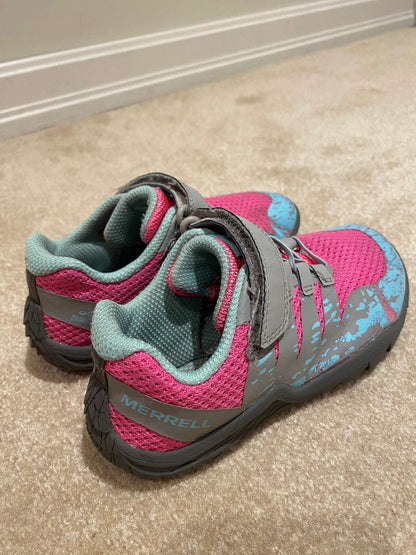 Merrell sneaker shoe - girls pink and blue, Shoes 11 (Toddler:2-4yr)